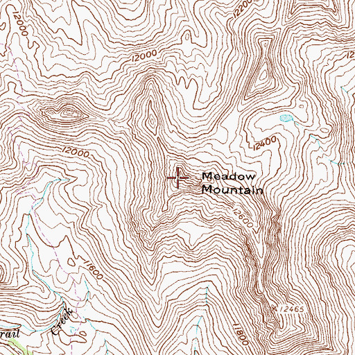 Topographic Map of Meadow Mountain, CO