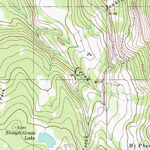 Topographic Map of Three Licks Creek, CO