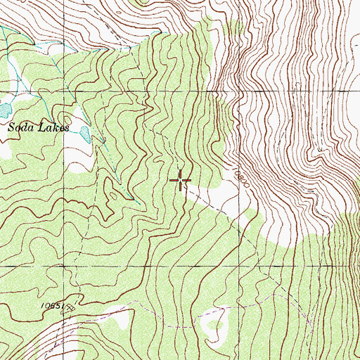 Topographic Map of Soda Springs, CO