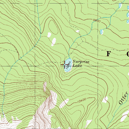 Topographic Map of Surprise Lake, CO