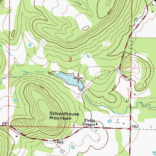 Topographic Map of Ssllisaw Creek Site 5 Reservoir, OK
