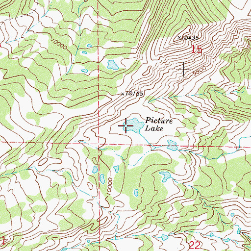 Topographic Map of Picture Lake, CO