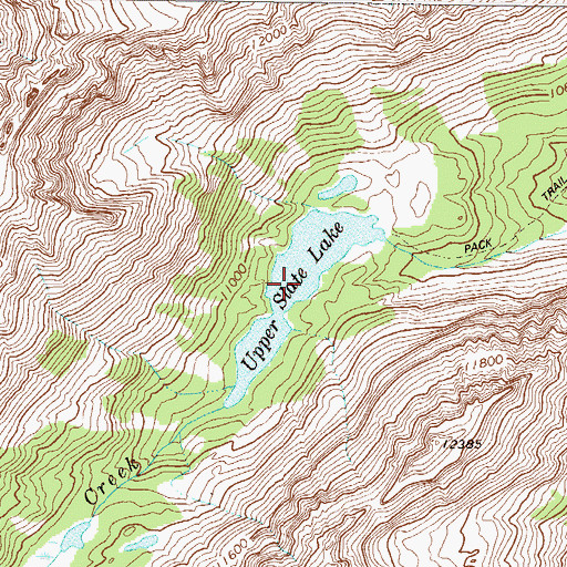 Topographic Map of Upper Slate Lake, CO