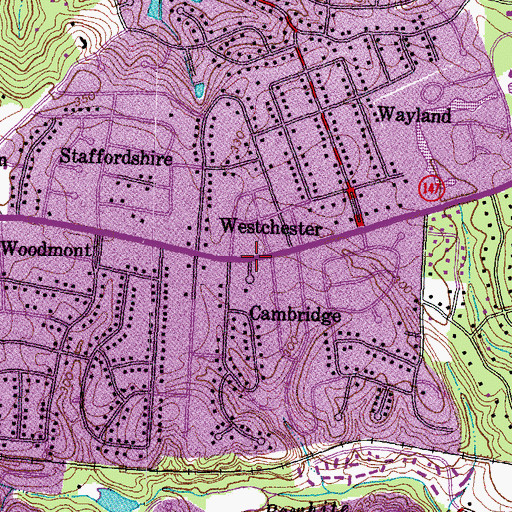 Topographic Map of Christ the King Lutheran Church, VA