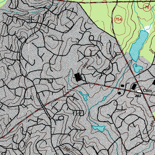 Topographic Map of Swift Creek Elementary School, VA