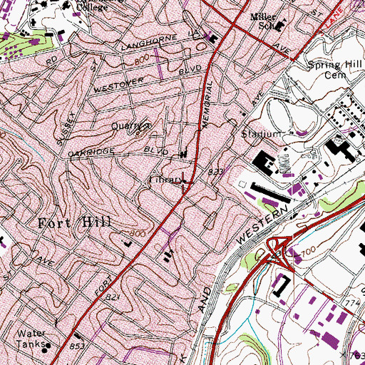 Topographic Map of Fort Early (historical), VA