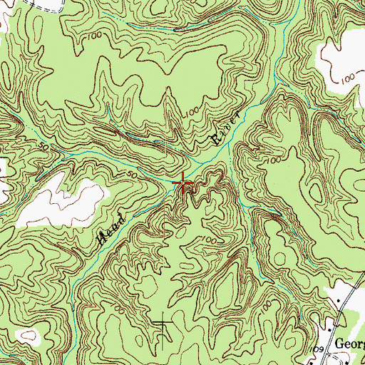 Topographic Map of Beanes Mill (historical), VA
