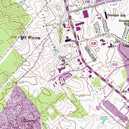 Topographic Map of Crestwood Village, VA
