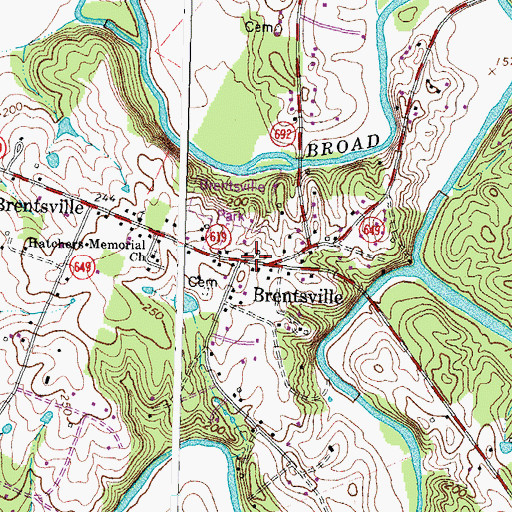Topographic Map of Brentsville Historic District, VA