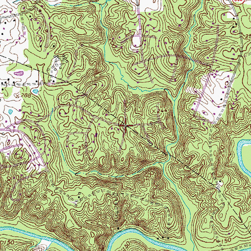 Topographic Map of Raintree, VA
