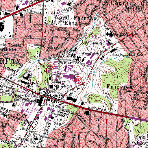 Topographic Map of Courthouse Plaza Shopping Center, VA