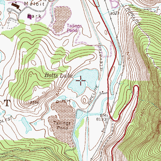 Topographic Map of Bolts Lake, CO