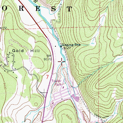 Topographic Map of Swan River, CO