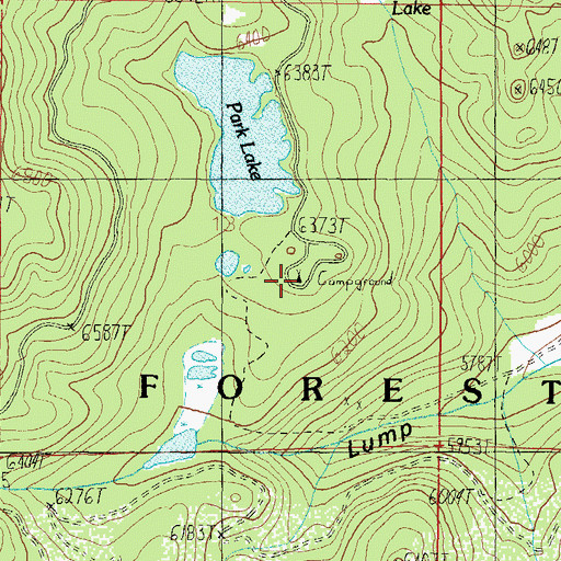 Topographic Map of Park Lake Campground, MT