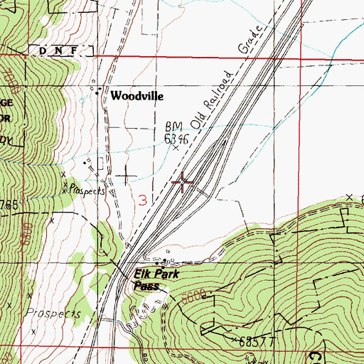 Topographic Map of Interchange 134, MT