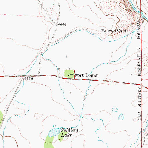 Topographic Map of Fort Logan (historical), MT