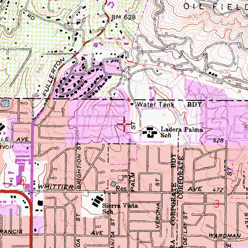 Topographic Map of Loma Norte Park, CA