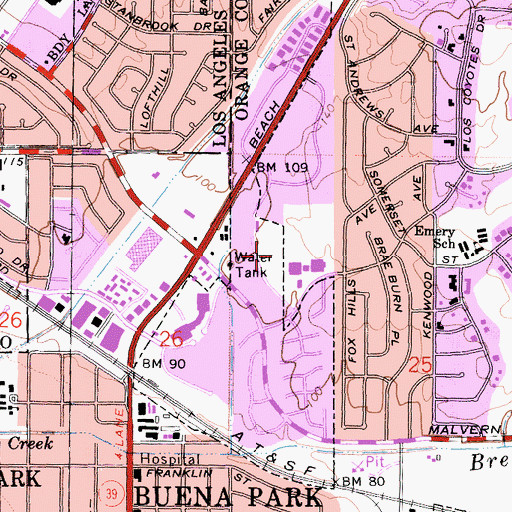 Topographic Map of Smith-Murphy Park, CA