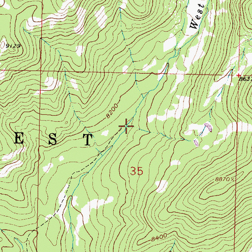 Topographic Map of Rabbit Creek, WY