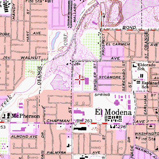 Topographic Map of Prospect Elementary School, CA