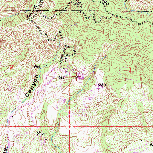 Topographic Map of Joplin Boys Ranch, CA
