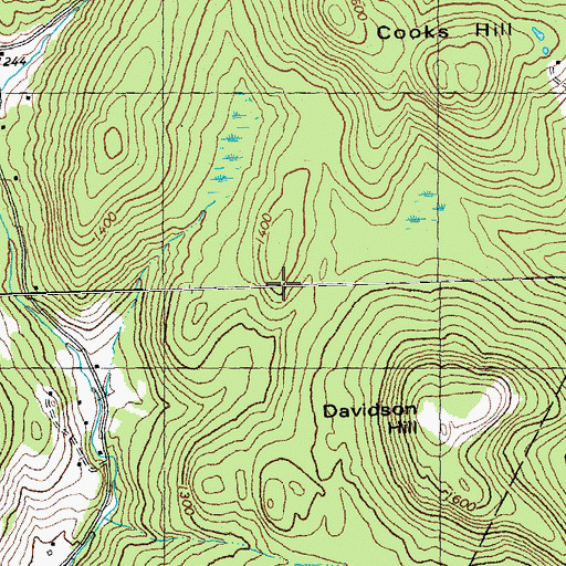 Topographic Map of Miller Pond Dam, VT