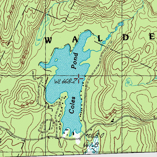 Topographic Map of Coles Pond Dam, VT