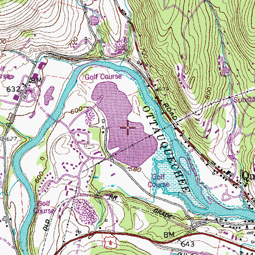 Topographic Map of Lake Pinneo, VT