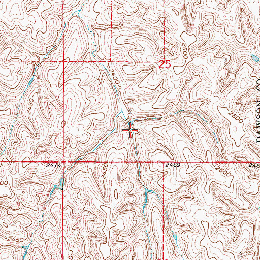 Topographic Map of Judy Reservoir, NE