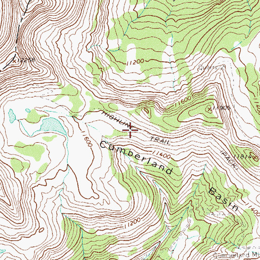 Topographic Map of Highline Trail, CO