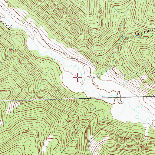 Topographic Map of Grindstone Creek, CO