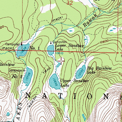 Topographic Map of Camp Lake, CO