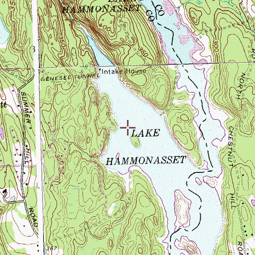 Topographic Map of Lake Hammonasset, CT