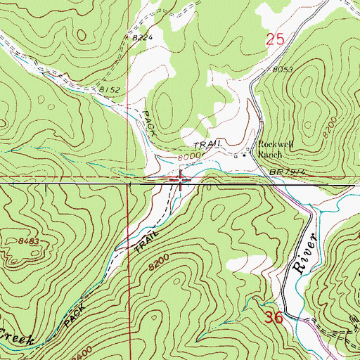 Topographic Map of Jacks Gulch, CO