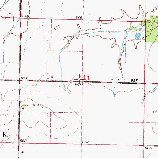 Topographic Map of Ludewick School (historical), IL