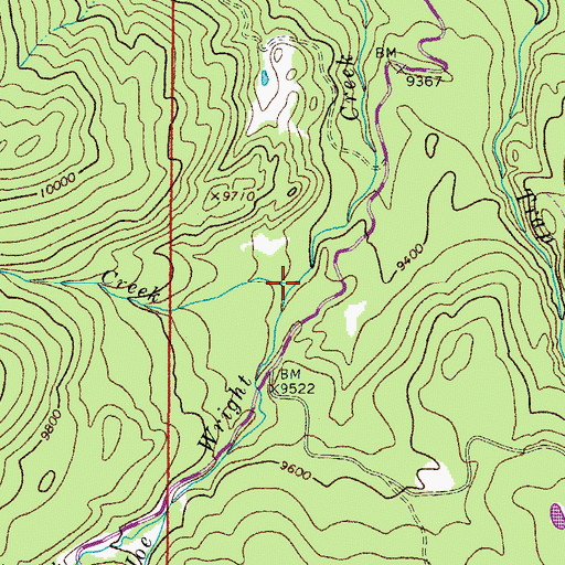 Topographic Map of Sawmill Creek, CO
