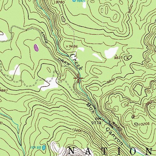 Topographic Map of Box Canyon, CO