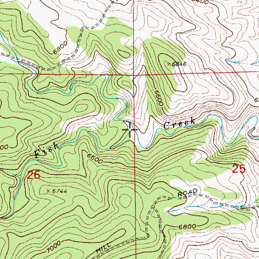 Topographic Map of North Fork Fish Creek, CO