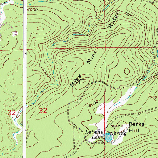 Topographic Map of Mica Mine Ridge, CO