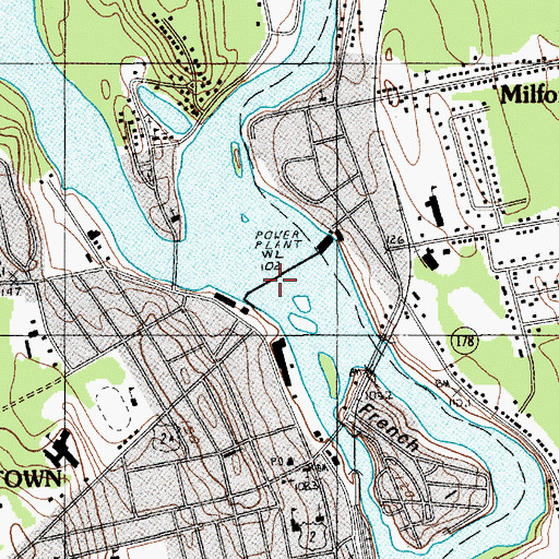 Topographic Map of Penobscot River Reservoir, ME
