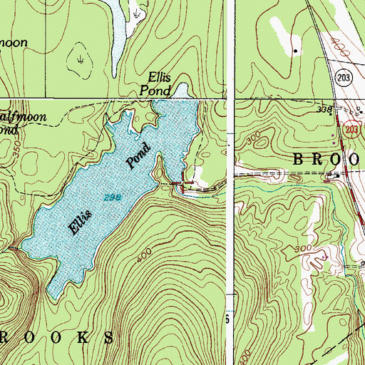 Topographic Map of Ellis Pond Dam, ME