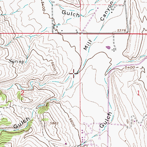 Topographic Map of Devil Gulch, CO