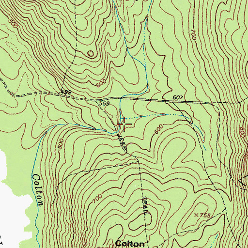 Topographic Map of Colton Brook Dam, ME