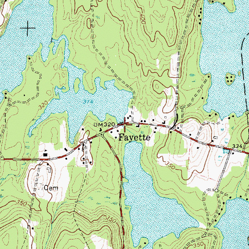 Topographic Map of Echo Lake Dam Number 2, ME