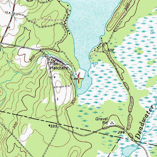 Topographic Map of Sheepscot Pond Dam, ME