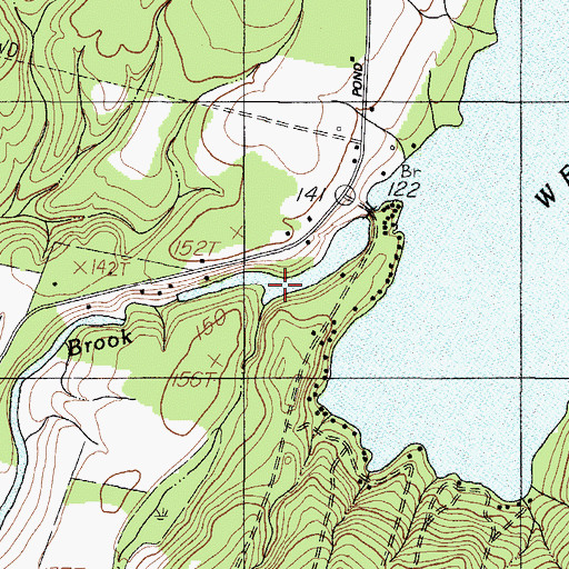 Topographic Map of Seven Mile Brook, ME