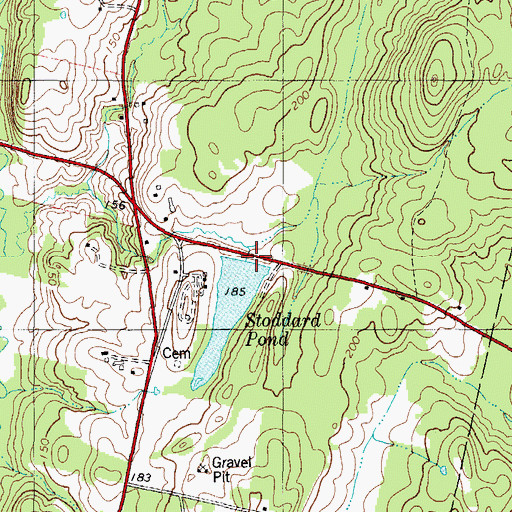 Topographic Map of Bar B Campground Pond Dam, ME