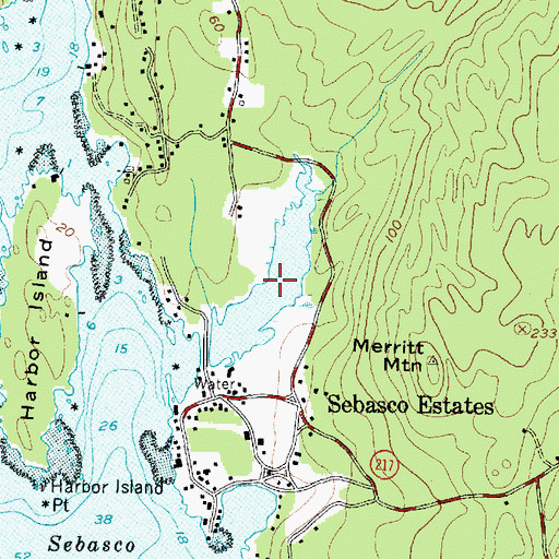 Topographic Map of Wah-Tuh Lake, ME