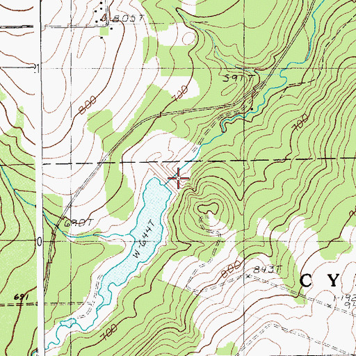 Topographic Map of Violette Lake Dam, ME
