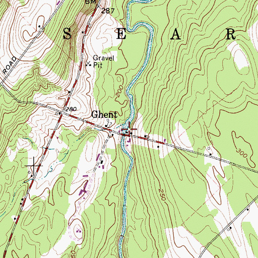Topographic Map of Saint George River Reservoir, ME